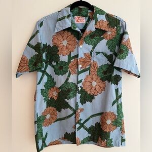 SEARS HAWAIIAN FASHIONS Vintage Men's Short Sleeve Button Front Shirt Resortwear